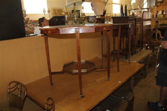 Edwardian inlaid rosewood octagonal centre table